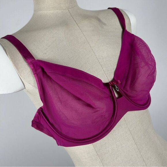 Curvy couture bra 36D pink purple - Picture 2 of 5